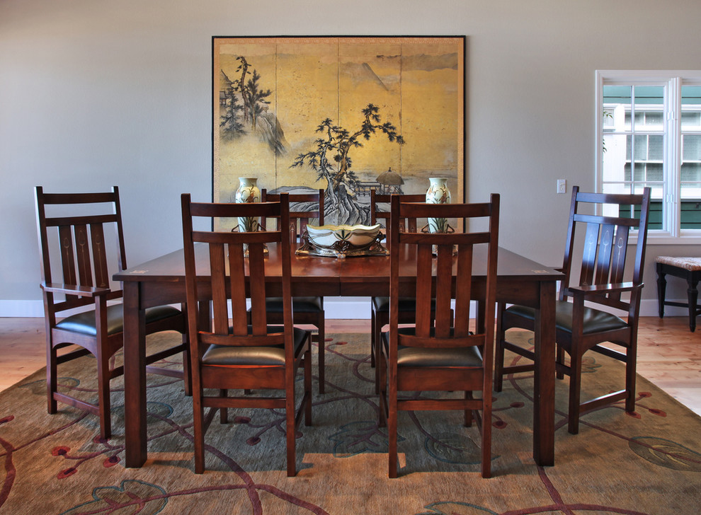 Photo of an eclectic dining room in Orange County.