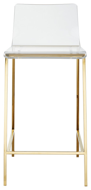 clear stools with gold legs