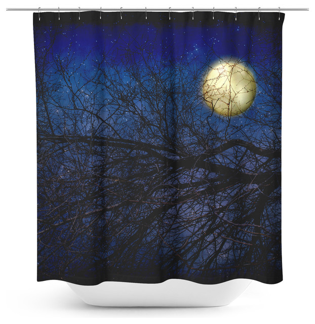 Blue Moon Shower Curtain - Shower Curtains - by Sylvia C. Photography