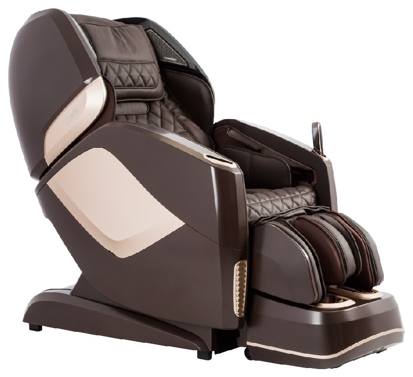 Osaki OSPro Maestro 4D LTrack Massage Chair With Foot Roller, Brown