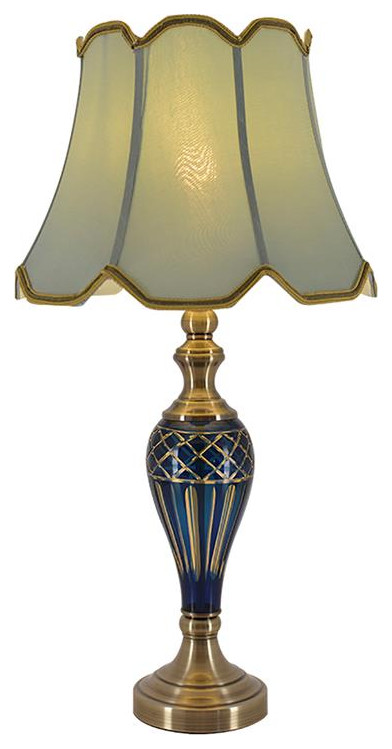 Carro Home Petunia 14" 1-light Glass Table Lamp in Blue/Light Green -  Traditional - Table Lamps - by Homesquare | Houzz