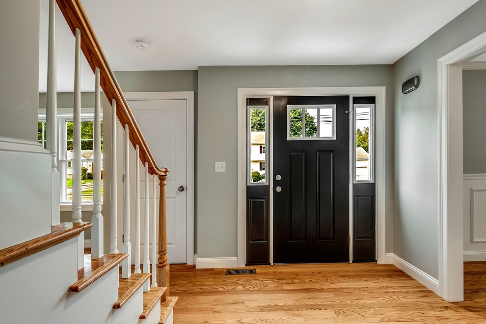 Transitional entryway photo in Boston