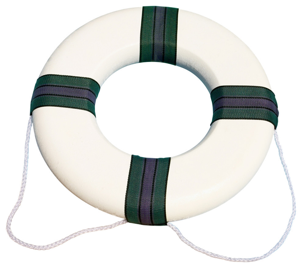 18" Swimming Pool Summer Safety Ring Buoy with Rope Modern Hot Tub