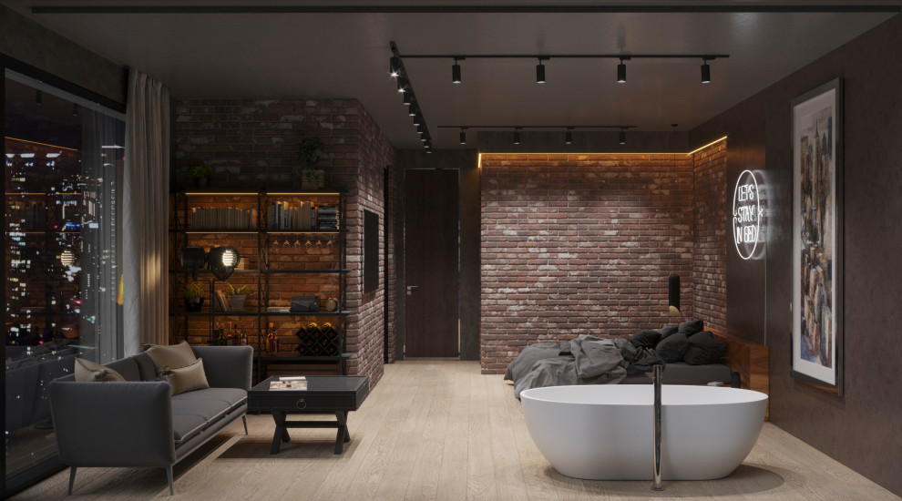 Спальная в брутальном стиле