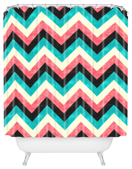 Jacqueline Maldonado Chevron Bold Shower Curtain, Standard 69"x72