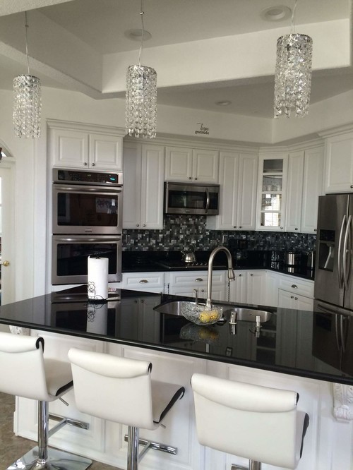 Black galaxy granite countertops for the kitchen