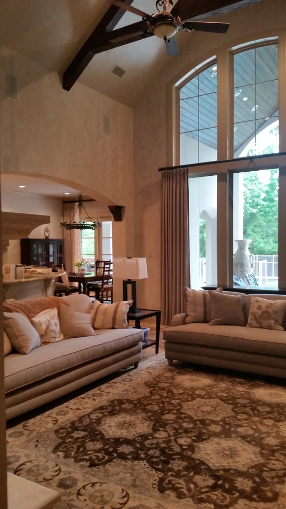 This is an example of a family room in Houston.