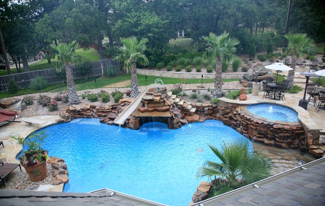Slides & Water Features amerikansk-southwestern-pool