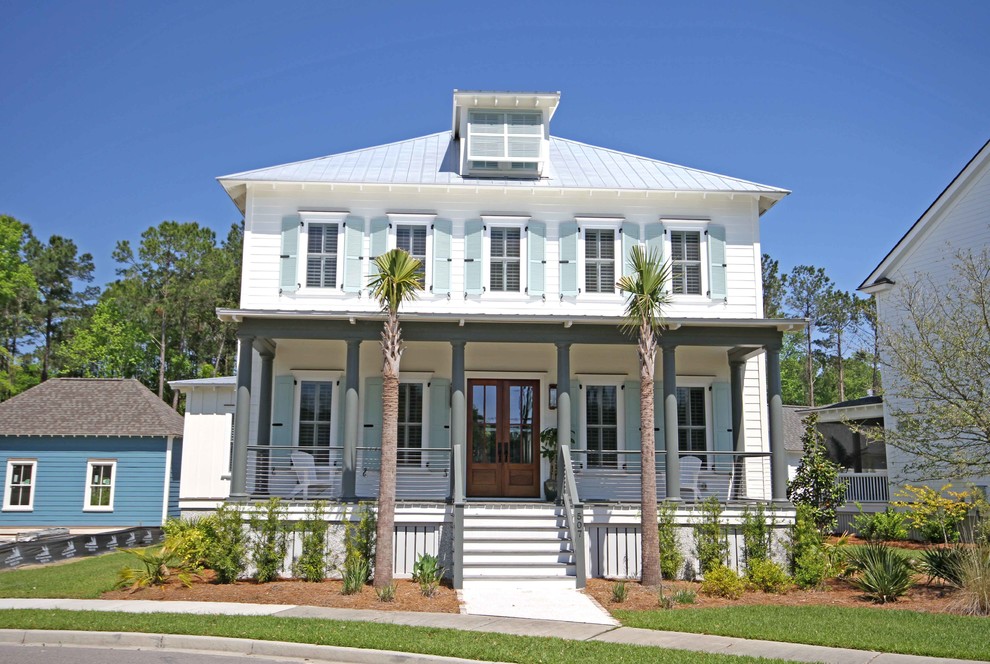 Beach style exterior home photo in Charleston