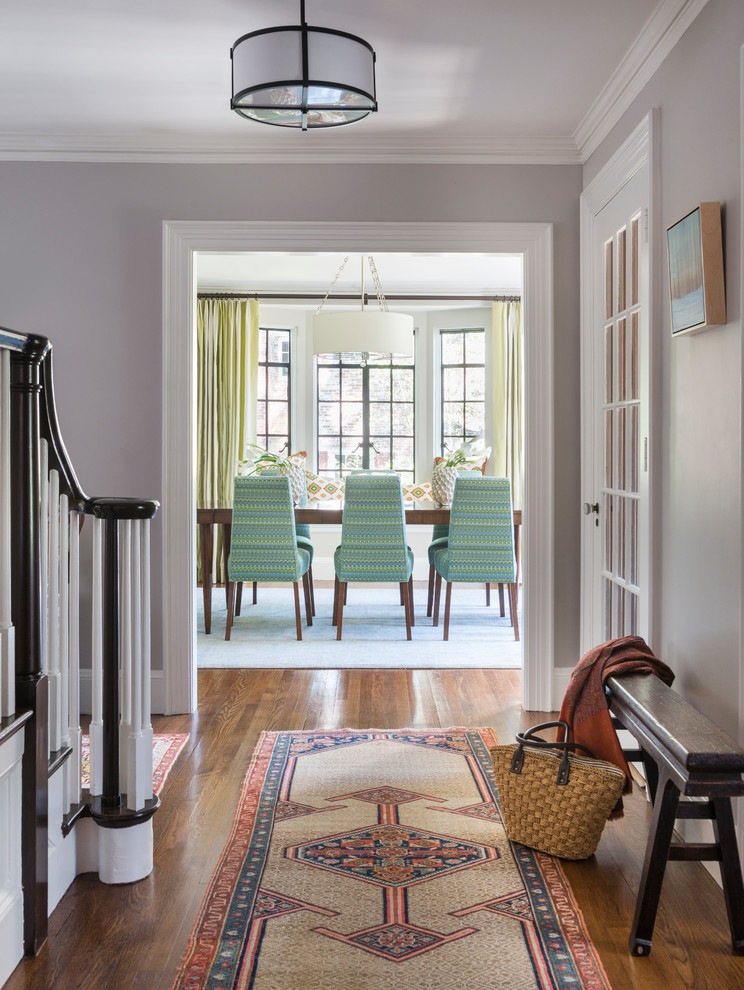 Inspiration for a transitional entryway remodel in Boston