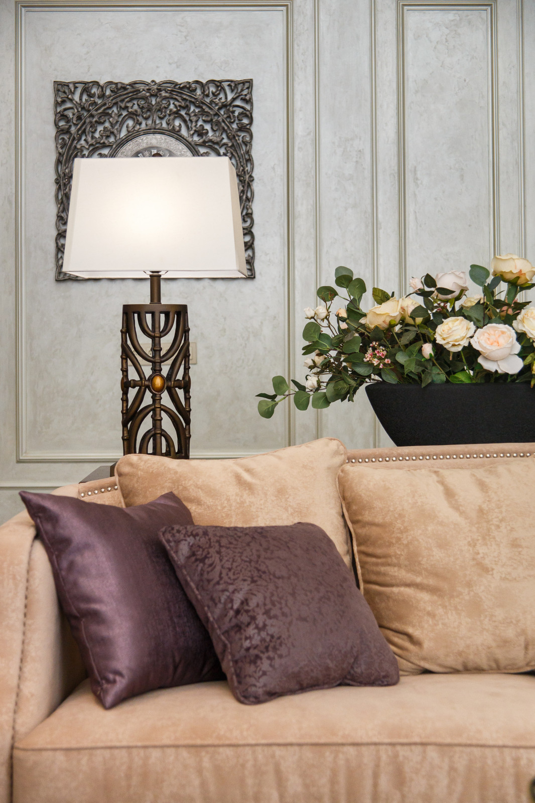 Интерьер загородного дома с двусветным пространством