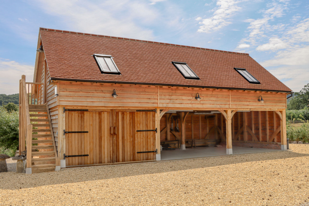3 Bay Oak Framed Garage - Traditional - Garage - Hampshire - by The ...