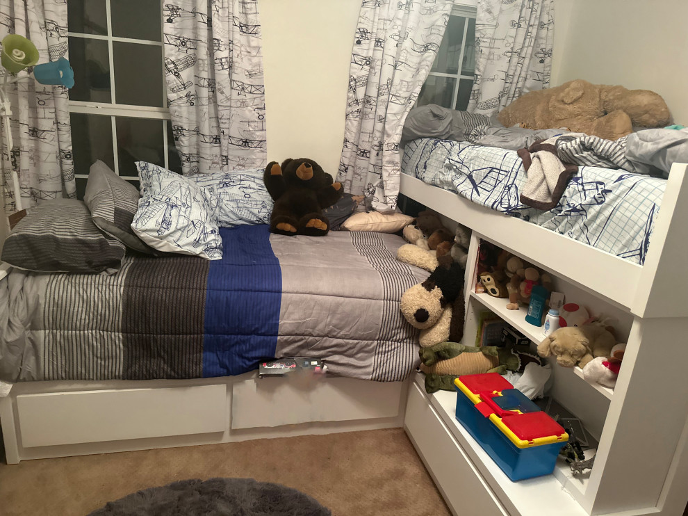 Custom Bunk Beds with Storage and Secret Door with Finger Pull