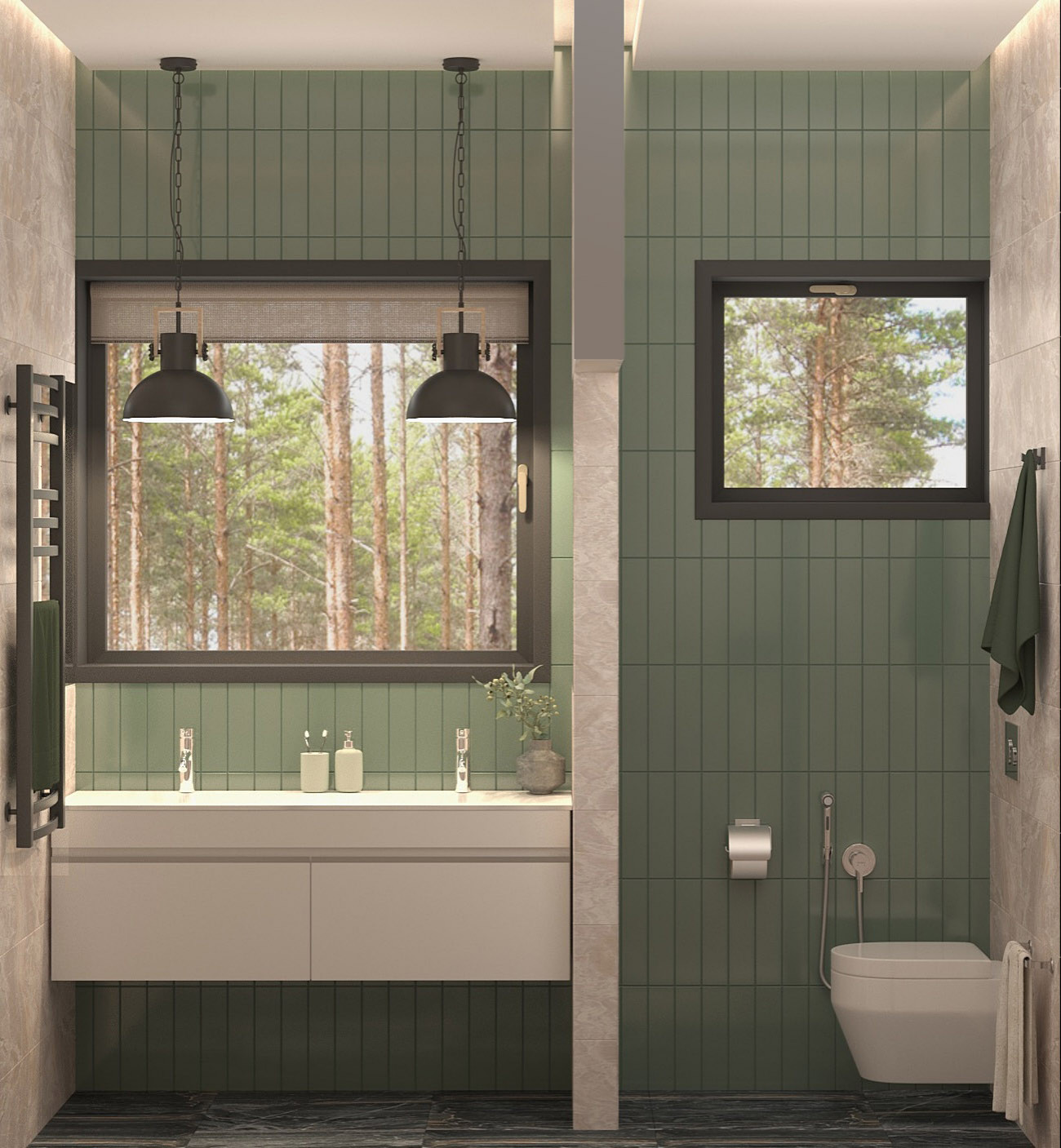 Дом с верандой и баней