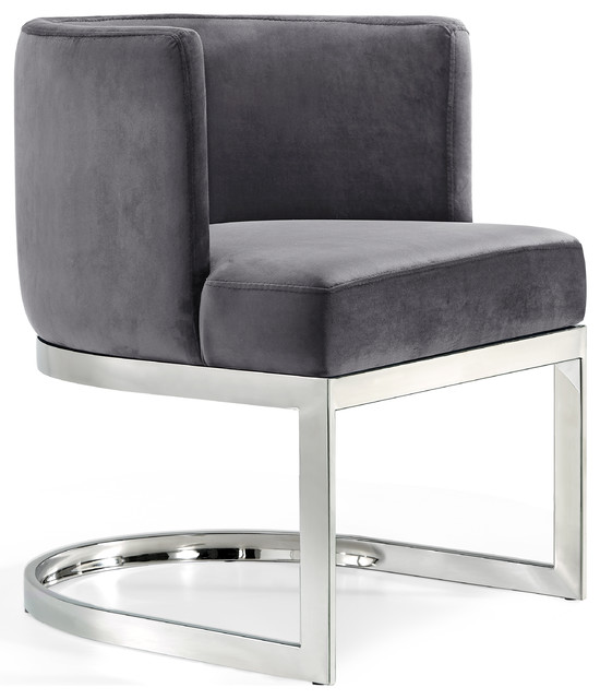Gianna Velvet Dining Chair - Contemporary - Dining Chairs - by Meridian