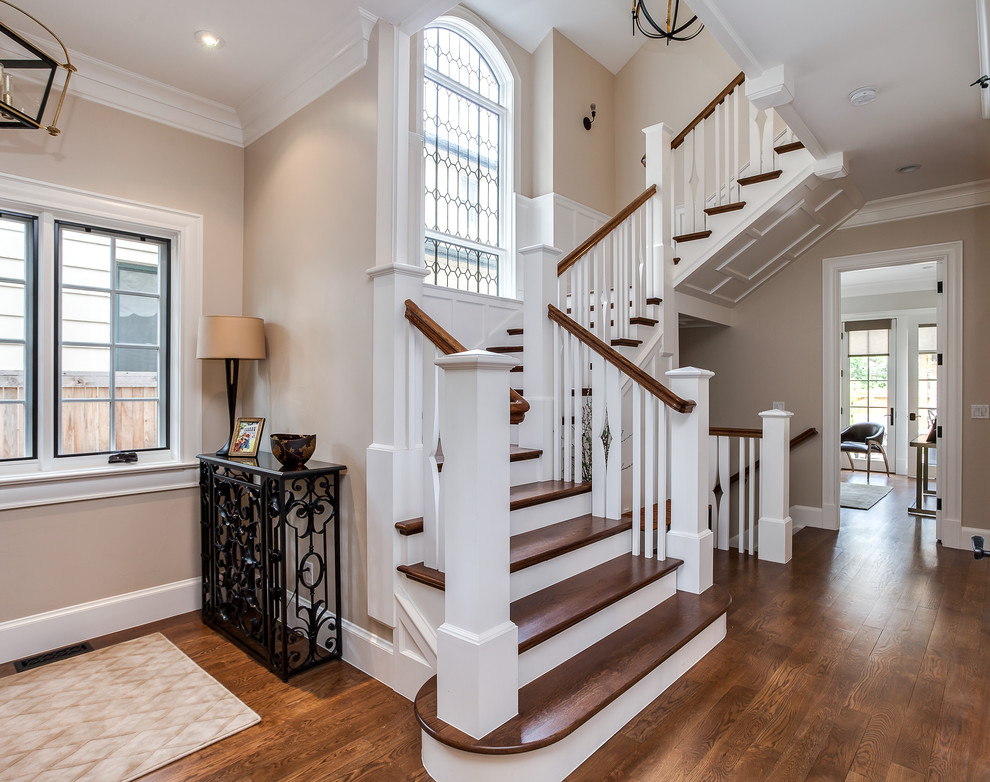 Transitional home design photo in Denver