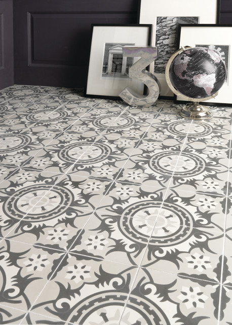 Marrakech Pattern Encaustic Cement Tiles contemporary-vardagsrum