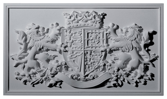 Hand carved Hardwood Applique onlay Lion Crest Emblem