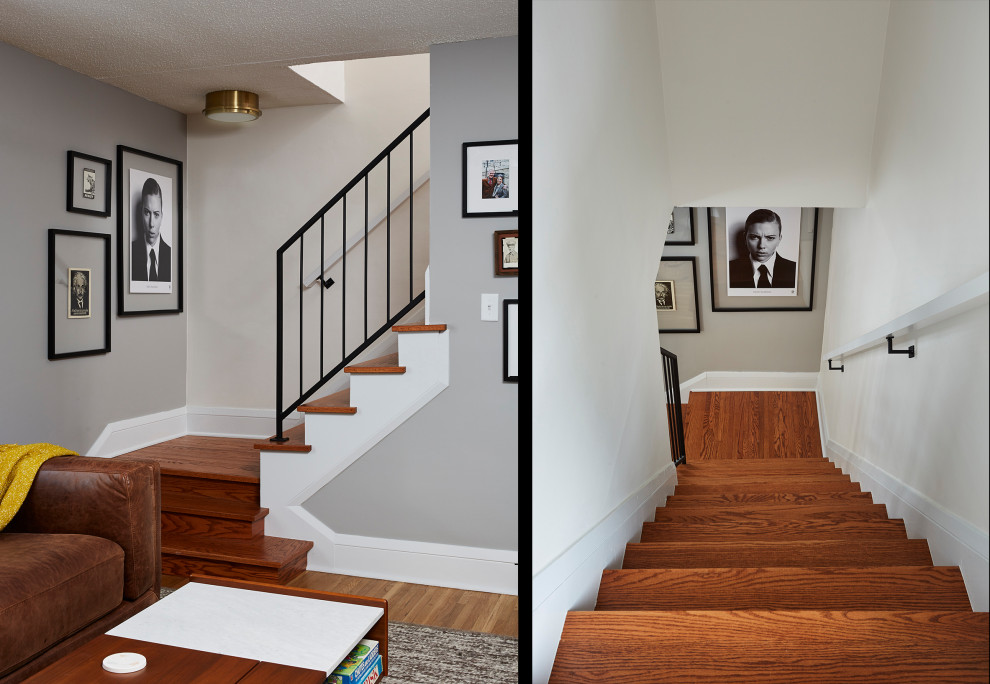 Photo of a medium sized classic staircase in Minneapolis.