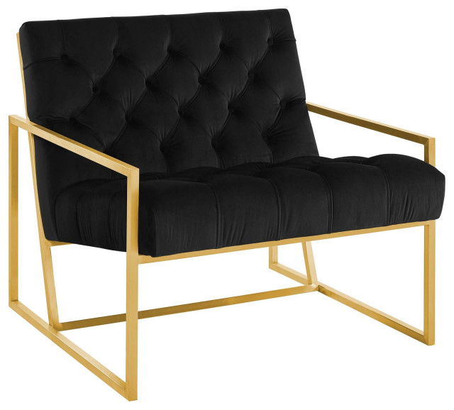 black and gold occasional chair