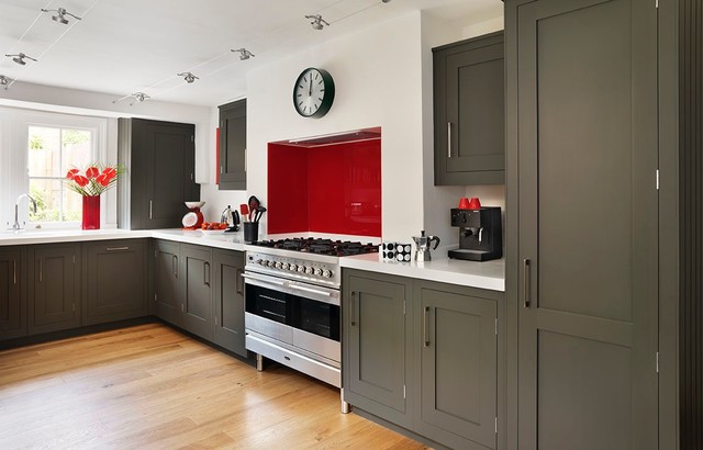 Dark Grey Shaker Kitchen nyklassisk-koek