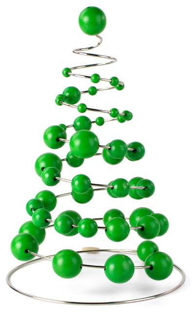 Contemporary Christmas Tree christmas tree on a spring, red - contemporary - christmas trees Contemporary Christmas Tree christmas tree on a spring, red - contemporary - christmas trees