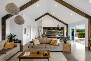 カントリー風のおしゃれなリビングのインテリア画像 75選 22年11月 Houzz ハウズ