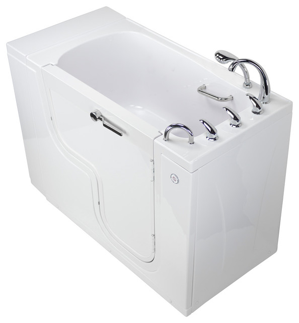 Ella Wheelchair Transfer 32"x52" WalkIn Bathtub,Outswing Door,Faucet