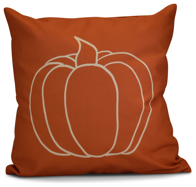 Pumpkin Pie Farmhouse Outdoor Cushions And Pillows by E by Design