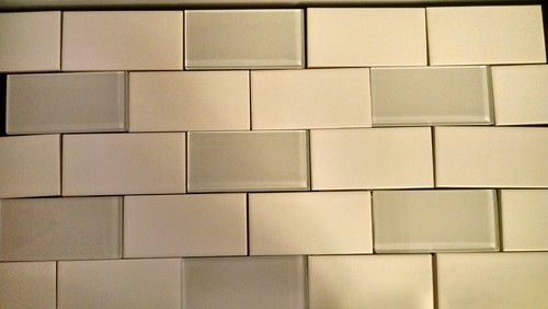 two color subway tile backsplash