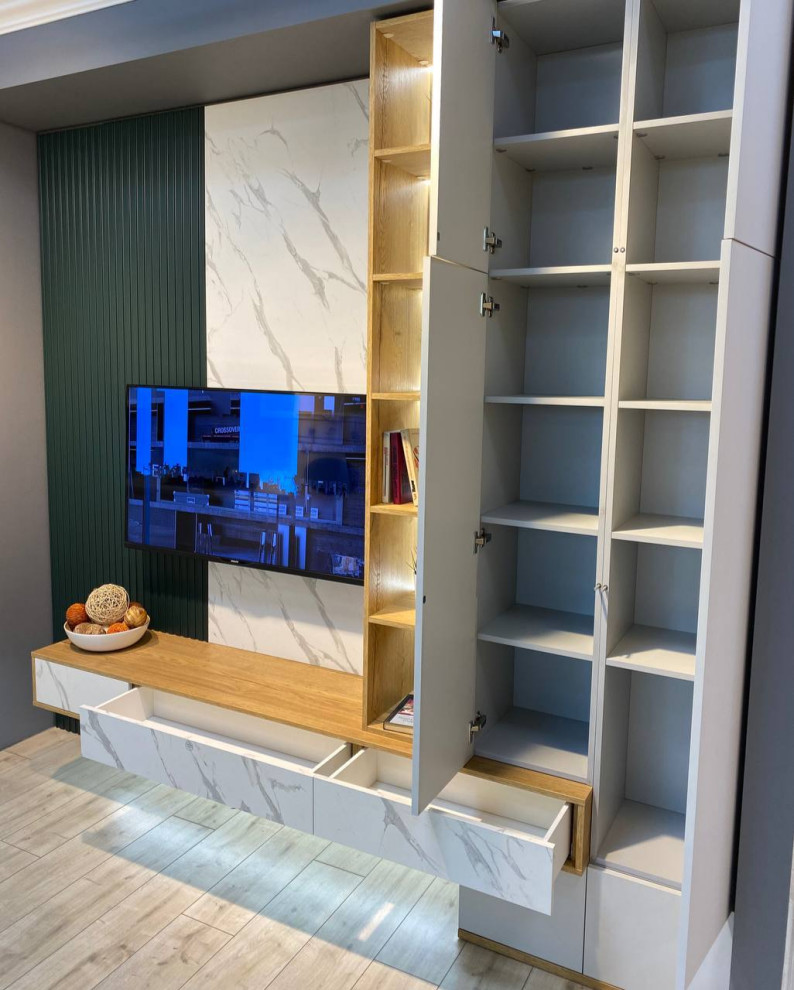 ТВ-зона для гостиной в современном стиле