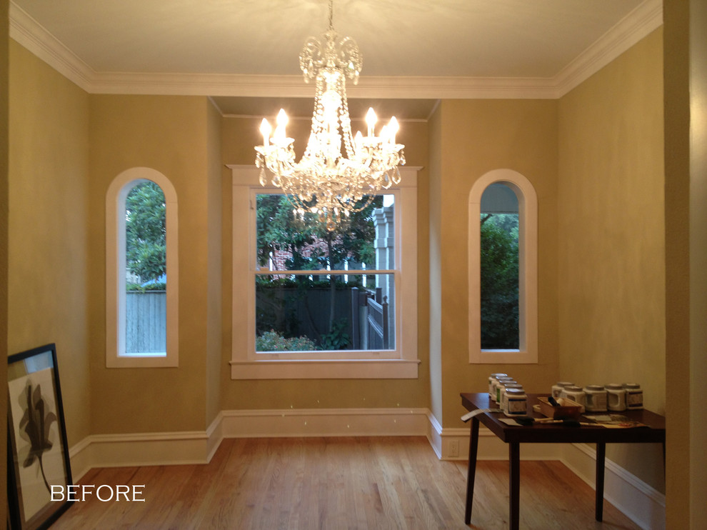 Transitional dining room photo in Austin