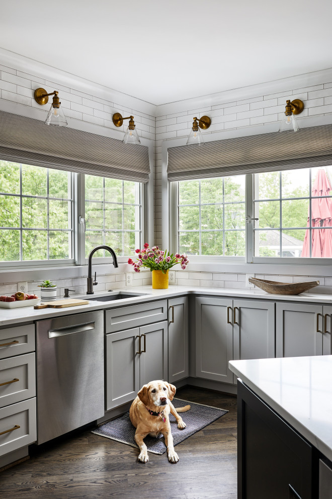 Transitional kitchen photo in Boston