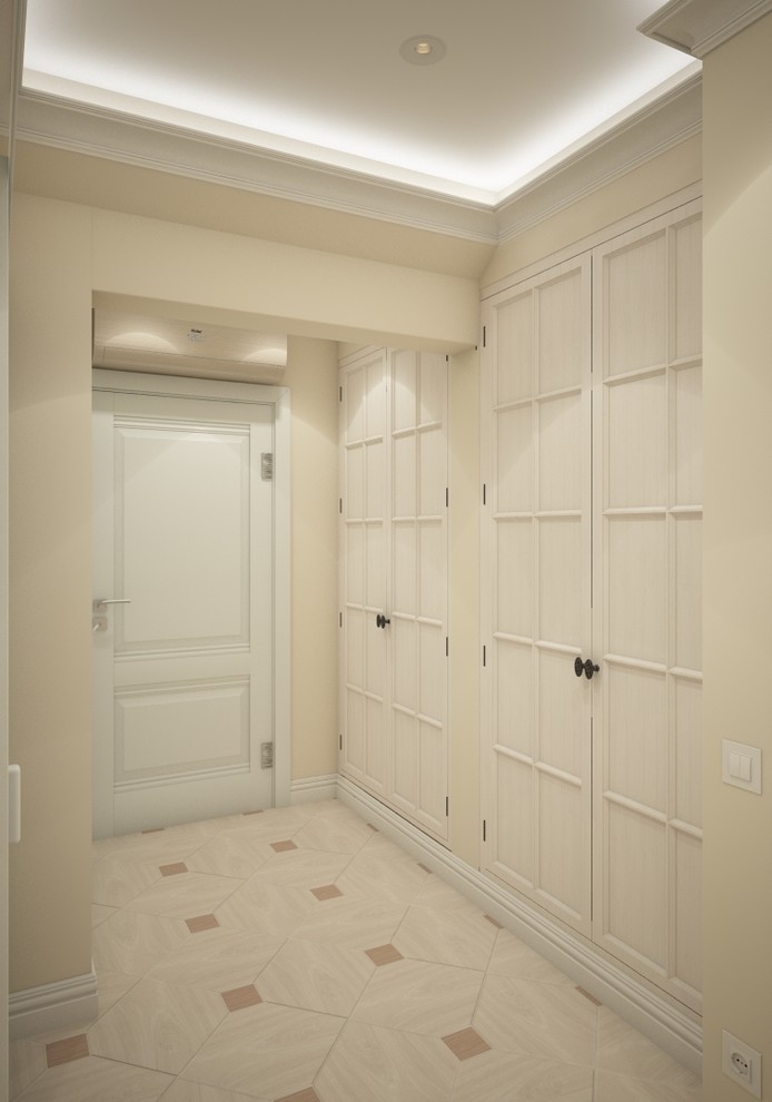 Бюджетный проект двухкомнатной квартиры в стиле неоклассика