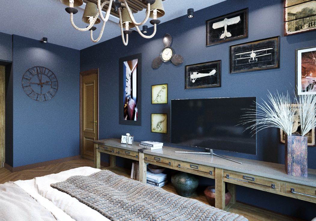 Спальня лофт