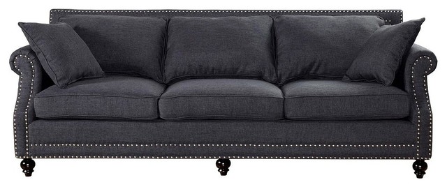 Camden Linen Sofa Traditional Sofas By Tov Furniture Balham Linen Sofa Gray
