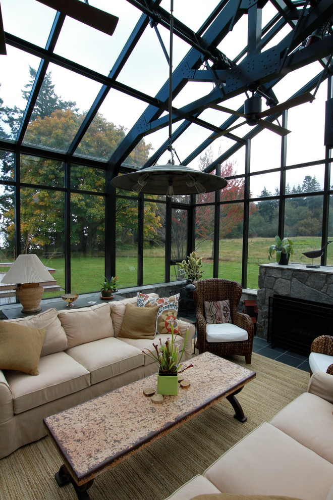 Inspiration for a huge contemporary sunroom remodel in Vancouver
