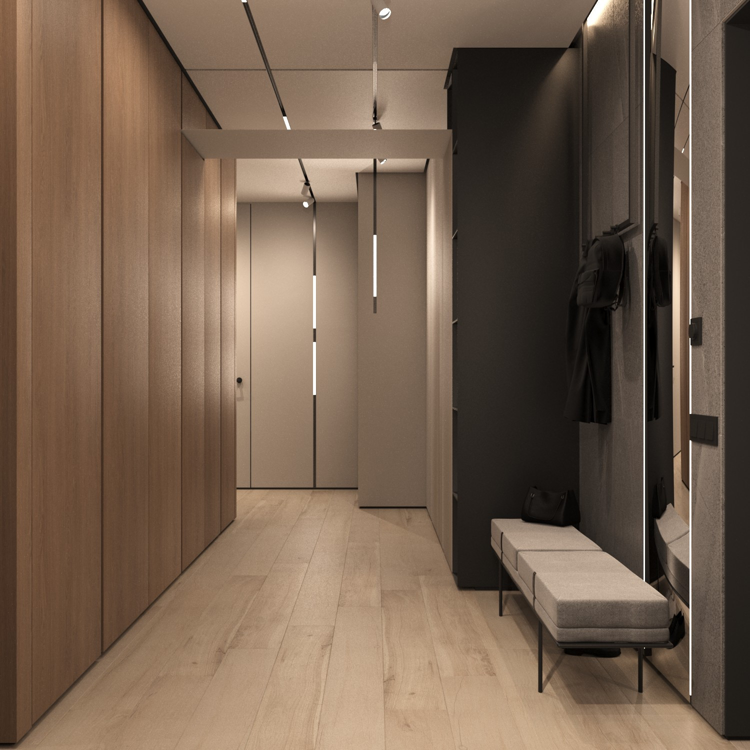 Дизайн-проект квартиры, ул. Нахимсона 107м2. Минимализм