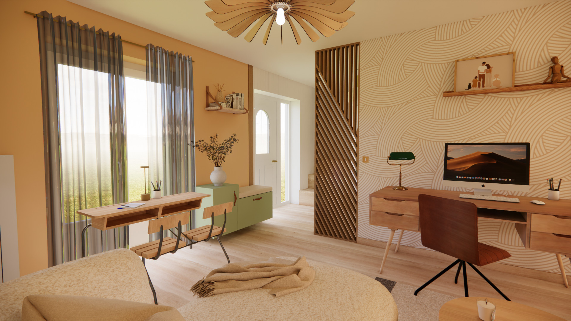 PROJET 3D - Aménagement d'un salon - salle à manger