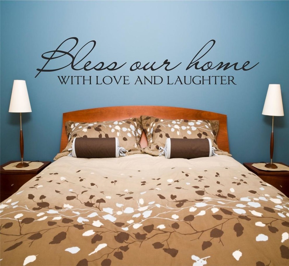Bless Our Home With Love And Laughter Family Decal, 20x80", 20X80