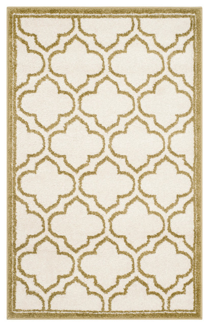 La Salis Indoor/Outdoor Runner, Ivory and Light Green, 76x121 cm