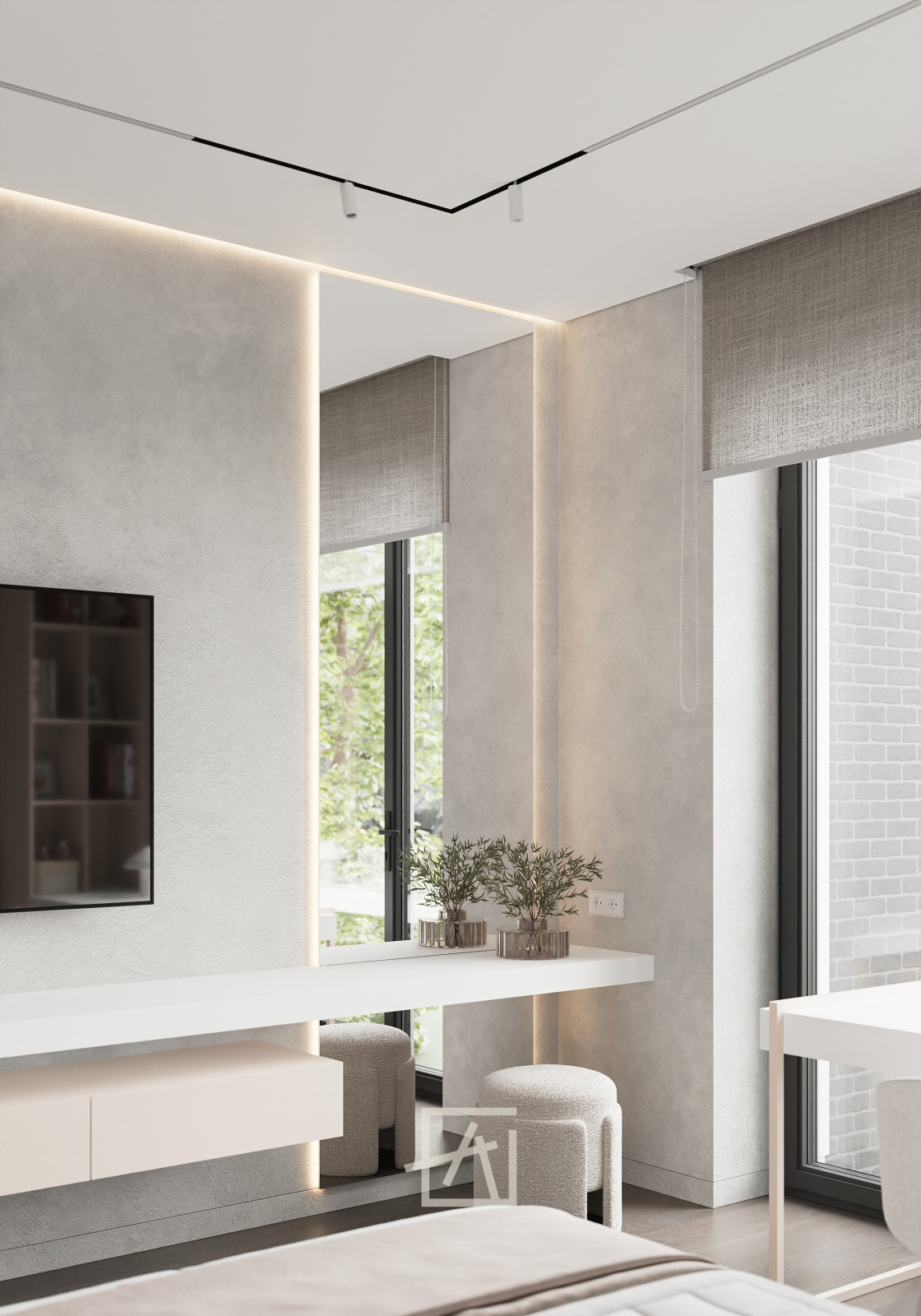 Спальня в нежных тонах