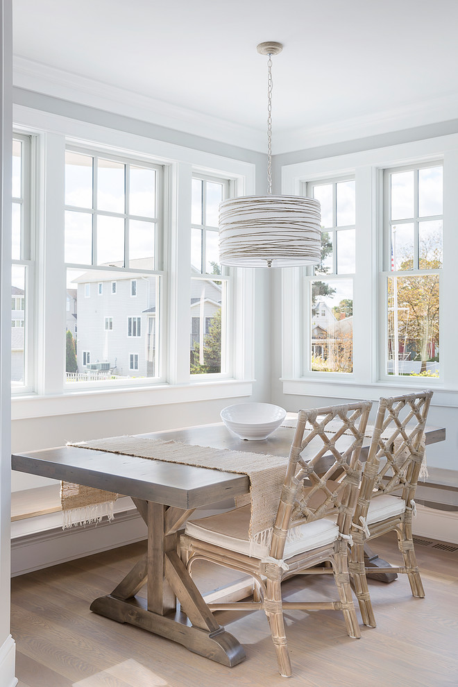 Beach style dining room photo in Other