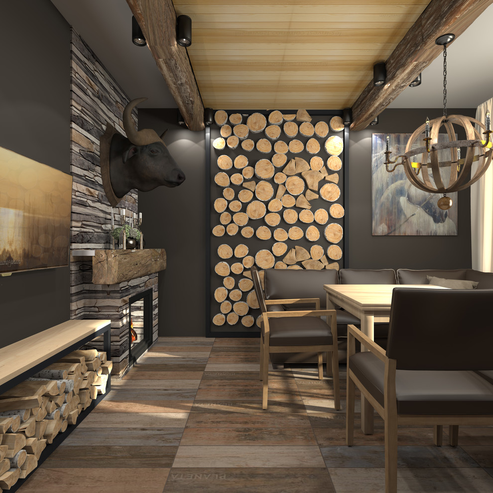 Интерьеры двухэтажной бани.Комната отдыха(вариант 1)