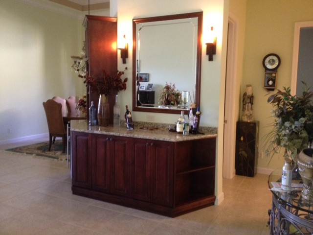 Jack's Dry Bar Maple Wood with Medium Walnut Finish