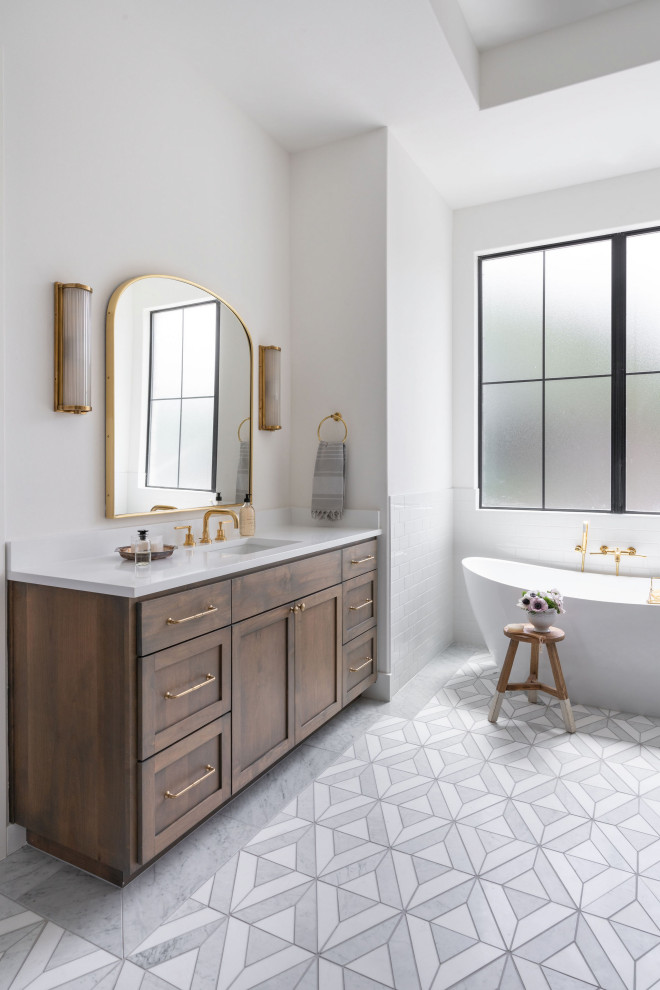 Classic Modern - Inspiration for a transitional bathroom remodel in Austin