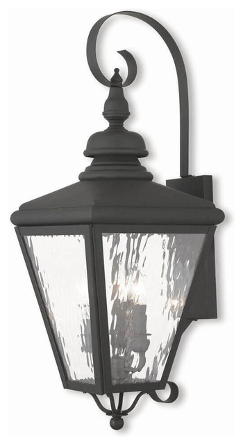 3 Light Outdoor Wall Lantern Traditional Outdoor Wall Lights And