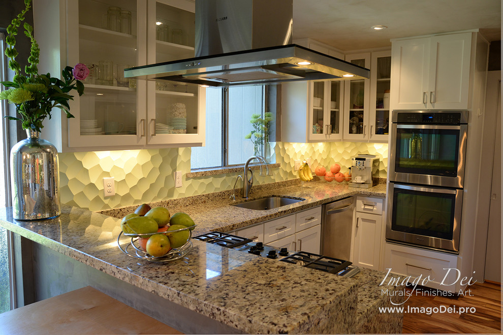 Mid-sized transitional kitchen photo in Houston