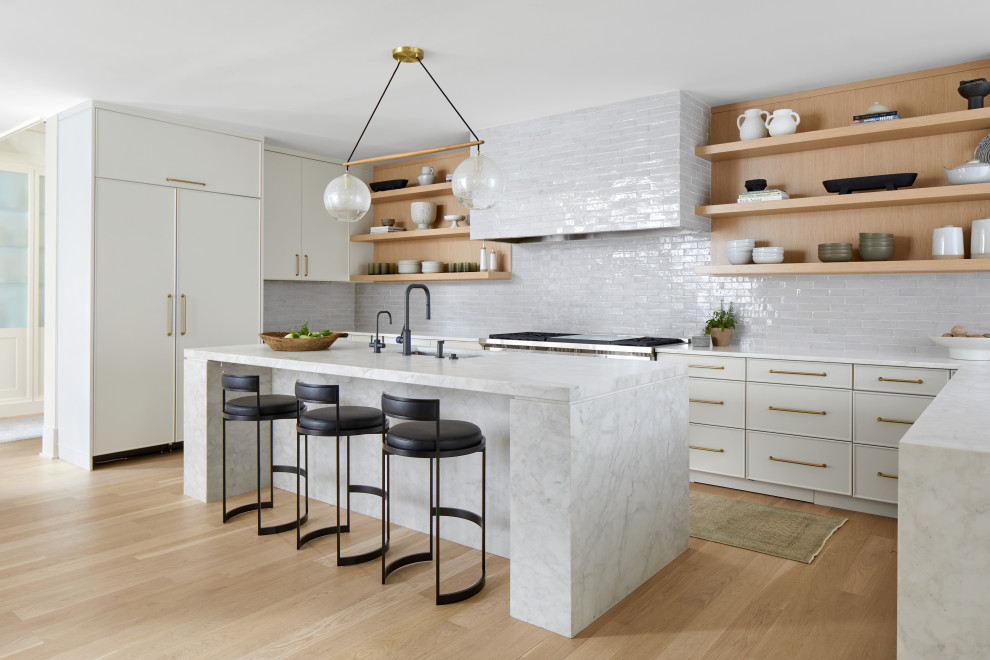 Layered and Luxe Kitchen and Family Space Renovation Transitional