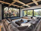 Contemporary Home Theater by David Charlez Designs